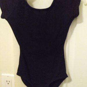Little girl's size small black Capezio dance leotard